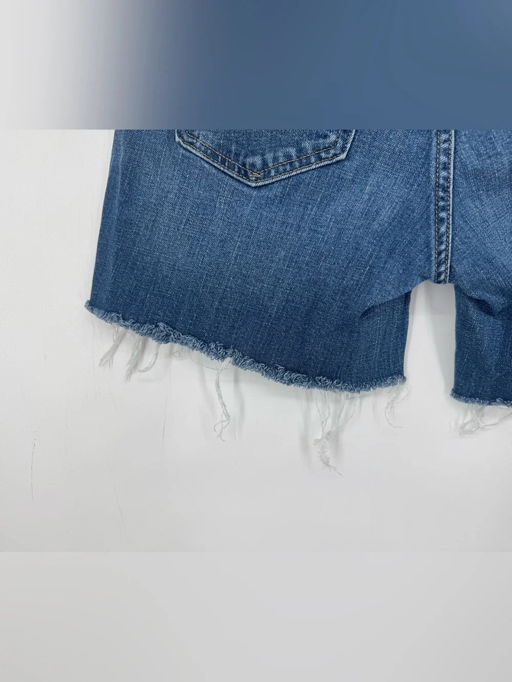 GAP Women's Medium Blue Distressed Denim 